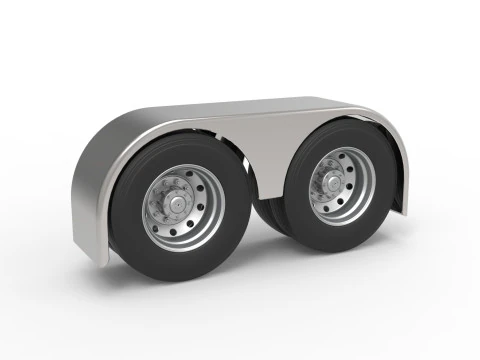 Semi truck Rear fenders Set 1 Scale 1 to 25 3D Print Model