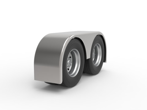 Semi truck Rear fenders Set 1 Scale 1 to 25 3D Принт Модель
