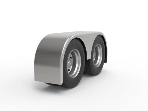 Semi truck Rear fenders Set 1 Scale 1 to 25 3D Print Model