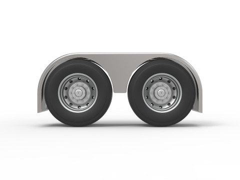Semi truck Rear fenders Set 1 Scale 1 to 25 3D Принт Модель