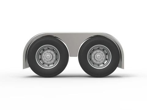 Semi truck Rear fenders Set 1 Scale 1 to 25 3D Print Model