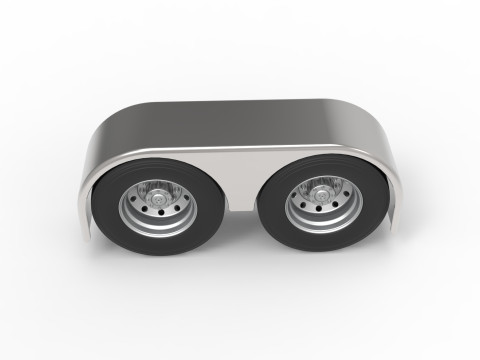 Semi truck Rear fenders Set 1 Scale 1 to 25 3D Принт Модель