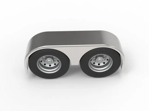 Semi truck Rear fenders Set 1 Scale 1 to 25 3D Print Model