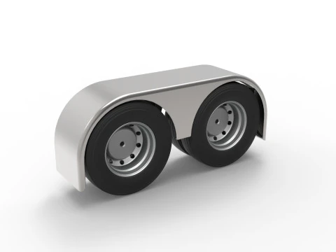 Semi truck Rear fenders Set 1 Scale 1 to 25 3D Print Model