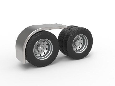 Semi truck Rear fenders Set 1 Scale 1 to 25 3D Принт Модель