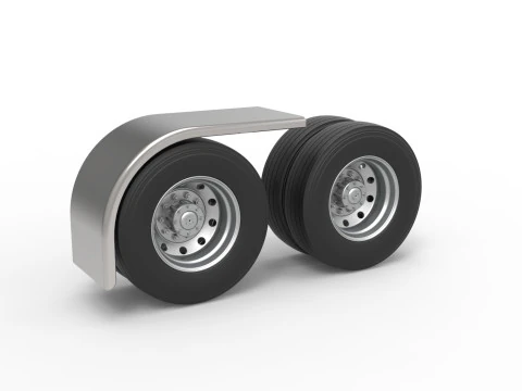 Semi truck Rear fenders Set 1 Scale 1 to 25 3D Print Model