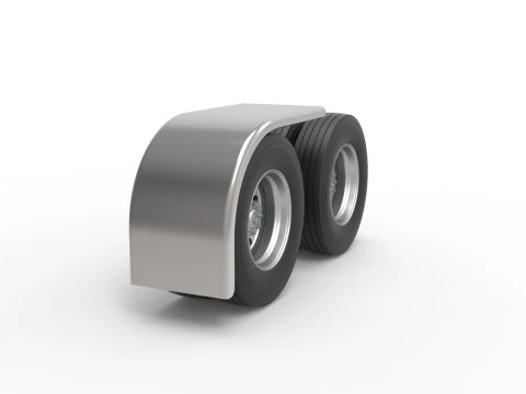 Semi truck Rear fenders Set 1 Scale 1 to 25 3D Print Model