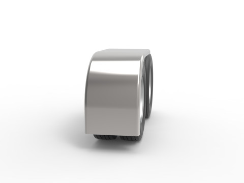 Semi truck Rear fenders Set 1 Scale 1 to 25 3D Принт Модель