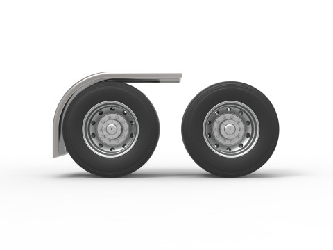 Semi truck Rear fenders Set 1 Scale 1 to 25 3D Принт Модель