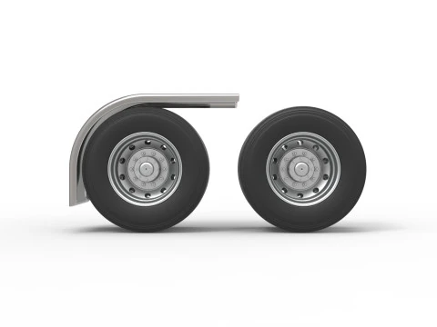 Semi truck Rear fenders Set 1 Scale 1 to 25 3D Print Model