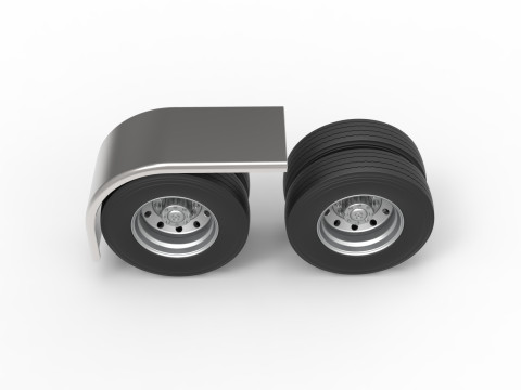 Semi truck Rear fenders Set 1 Scale 1 to 25 3D Принт Модель