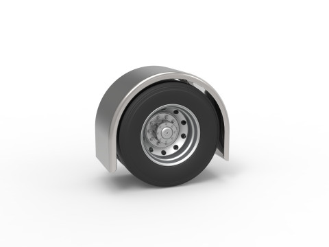 Semi truck Rear fenders Set 1 Scale 1 to 25 3D Принт Модель