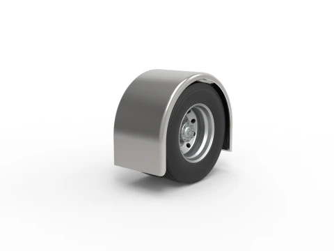 Semi truck Rear fenders Set 1 Scale 1 to 25 3D Print Model