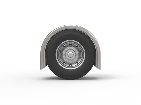 Semi truck Rear fenders Set 1 Scale 1 to 25 3D Принт Модель