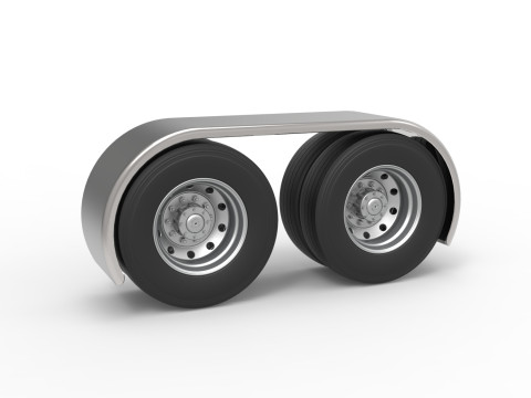 Semi truck Rear fenders Set 2 Scale 1 to 25 Modello di stampa 3D