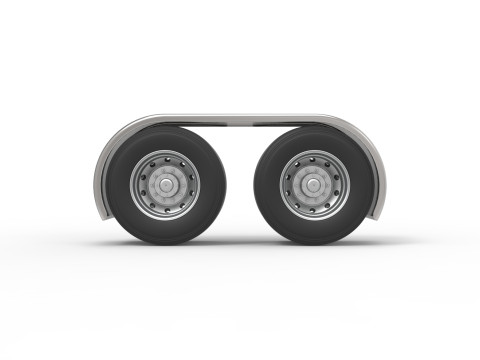 Semi truck Rear fenders Set 2 Scale 1 to 25 Modelo de Impressão 3D