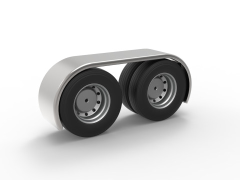 Semi truck Rear fenders Set 2 Scale 1 to 25 Modelo de Impressão 3D