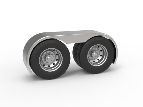 Semi truck Rear fenders Set 2 Scale 1 to 25 Modelo de Impressão 3D