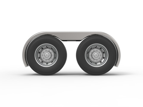 Semi truck Rear fenders Set 2 Scale 1 to 25 Modelo de Impressão 3D