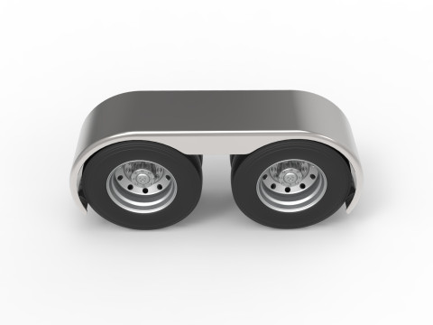 Semi truck Rear fenders Set 2 Scale 1 to 25 Modelo de Impressão 3D
