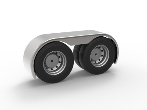 Semi truck Rear fenders Set 2 Scale 1 to 25 Modelo de Impressão 3D