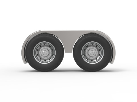 Semi truck Rear fenders Set 2 Scale 1 to 25 Modelo de Impressão 3D