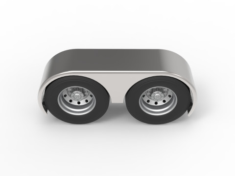 Semi truck Rear fenders Set 2 Scale 1 to 25 Modelo de Impressão 3D