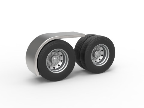 Semi truck Rear fenders Set 2 Scale 1 to 25 Modelo de Impressão 3D