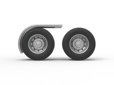 Semi truck Rear fenders Set 2 Scale 1 to 25 Modelo de Impressão 3D