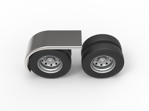 Semi truck Rear fenders Set 2 Scale 1 to 25 Modelo de Impressão 3D