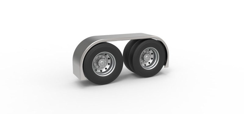 Semi truck Rear fenders Set 3 Scale 1 to 25 3D 打印模型 .c4d .max .obj .3ds .fbx .stl .blend