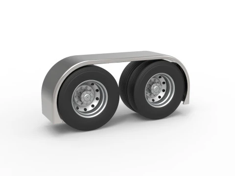 Semi vrachtwagen Achterspatborden Set 3 Schaal 1 tot 25 3D printmodel