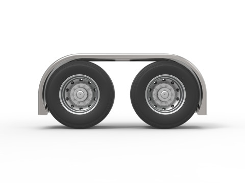 Semi truck Rear fenders Set 3 Scale 1 to 25 3D 打印模型