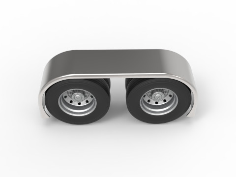 Semi truck Rear fenders Set 3 Scale 1 to 25 3D 打印模型