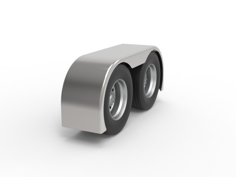 Semi truck Rear fenders Set 3 Scale 1 to 25 3D 打印模型