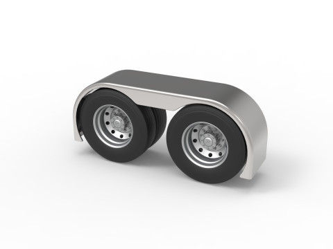 Semi truck Rear fenders Set 3 Scale 1 to 25 3D 打印模型