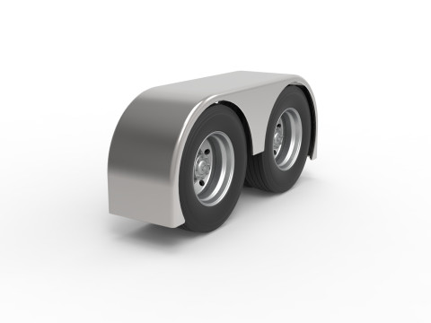 Semi truck Rear fenders Set 3 Scale 1 to 25 3D 打印模型