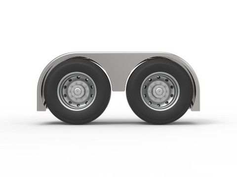 Semi truck Rear fenders Set 3 Scale 1 to 25 3D 打印模型
