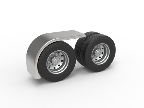 Semi truck Rear fenders Set 3 Scale 1 to 25 3D 打印模型