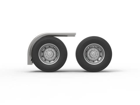 Semi truck Rear fenders Set 3 Scale 1 to 25 3D 打印模型