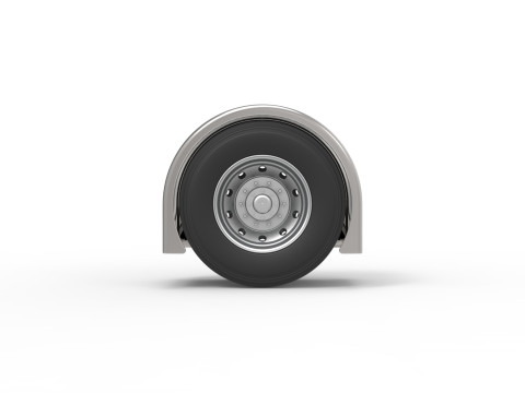 Semi truck Rear fenders Set 3 Scale 1 to 25 3D 打印模型