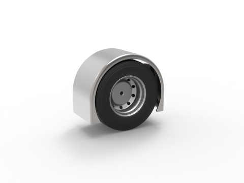 Semi truck Rear fenders Set 3 Scale 1 to 25 3D 打印模型