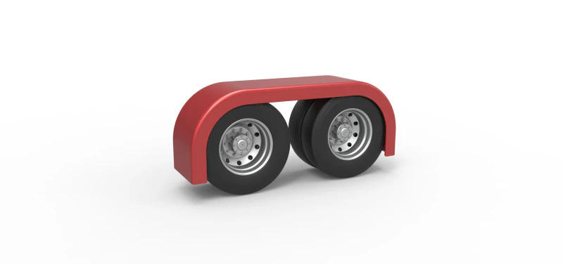 Semi truck Rear fenders Set 4 Scale 1 to 25 3D Print Model .c4d .max .obj .3ds .fbx .stl .blend 