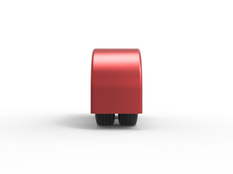 Semi truck Rear fenders Set 4 Scale 1 to 25 3D-printmodel