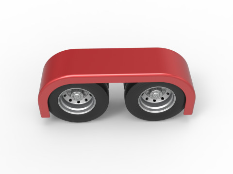 Semi truck Rear fenders Set 4 Scale 1 to 25 3D-printmodel