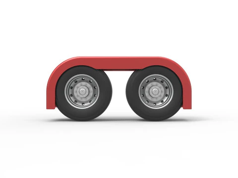 Semi truck Rear fenders Set 4 Scale 1 to 25 3D Print Model