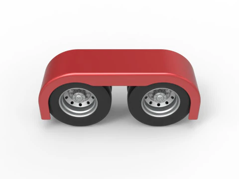 Semi truck Rear fenders Set 4 Scale 1 to 25 3D Print Model