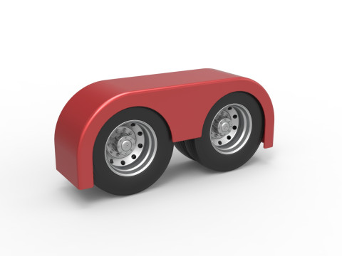 Semi truck Rear fenders Set 4 Scale 1 to 25 3D-printmodel