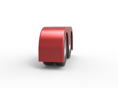 Semi truck Rear fenders Set 4 Scale 1 to 25 3D-printmodel