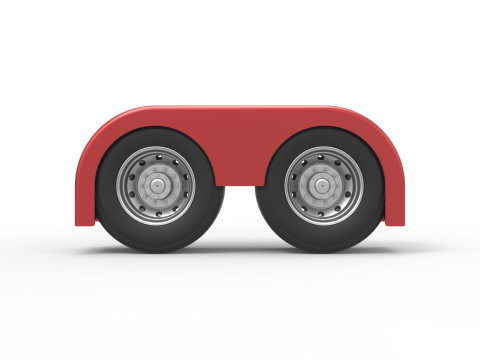 Semi truck Rear fenders Set 4 Scale 1 to 25 3D-printmodel